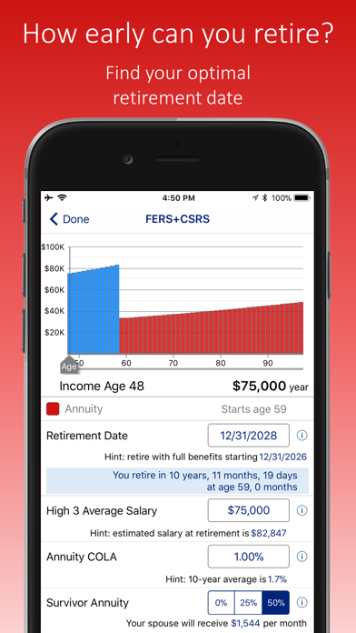 How to cancel & delete FERS+CSRS Retirement Estimator from iphone & ipad 2
