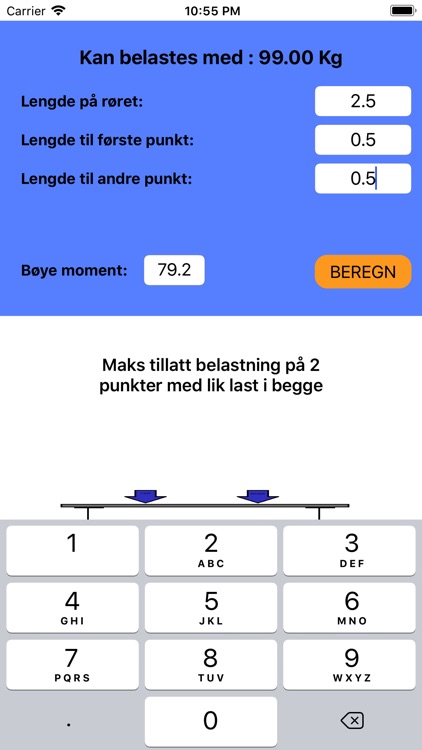 Stillas kalkulator Del 1 Rør