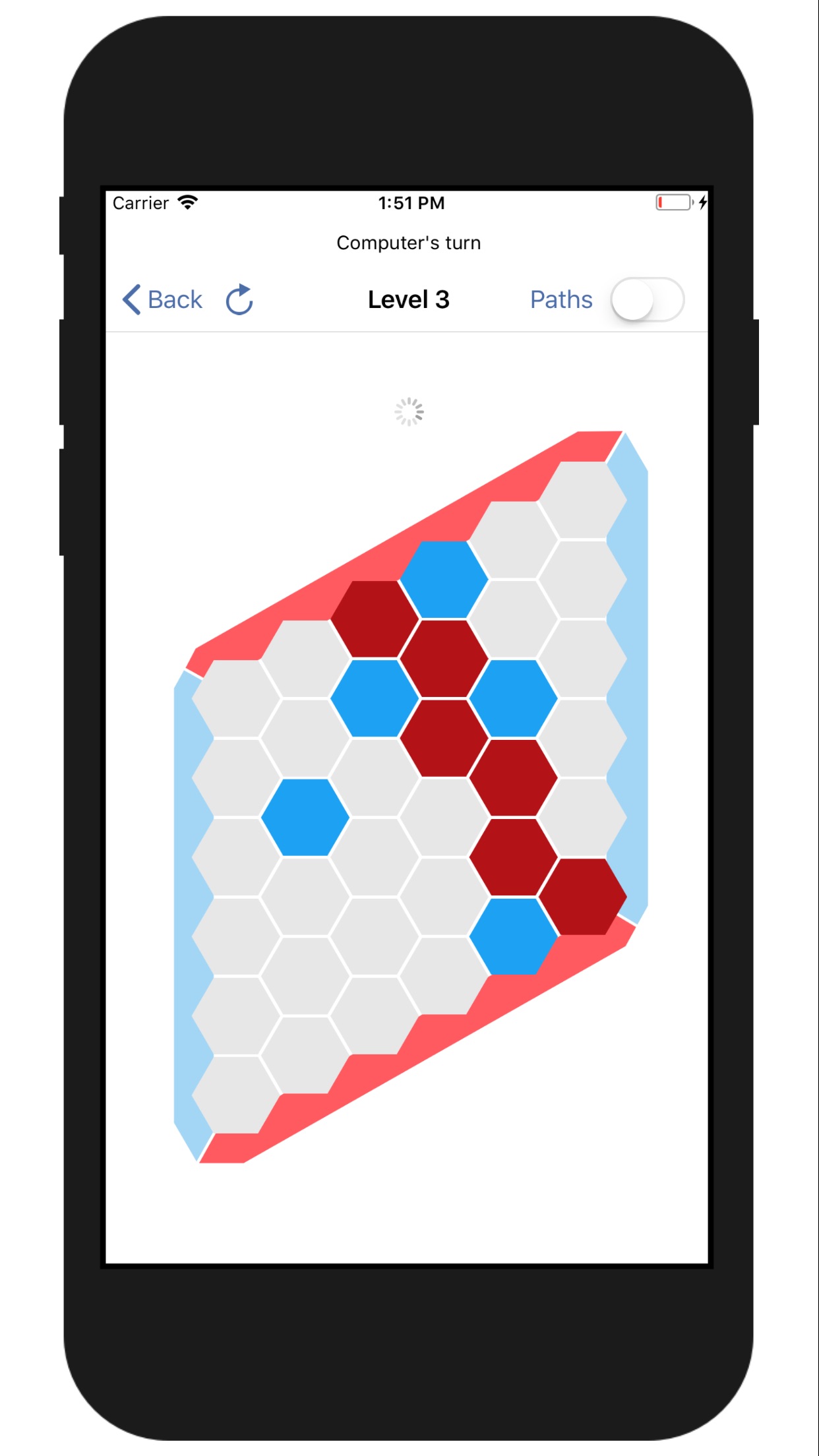 Screenshot do app Hex - AI Board Game