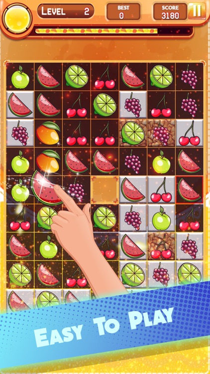 Happy Fruit Bunny Match 3 Game