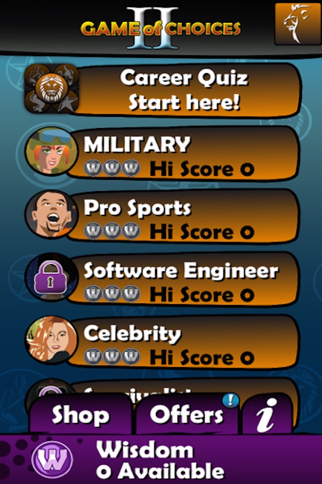 GAME OF CHOICES II career game screenshot 2