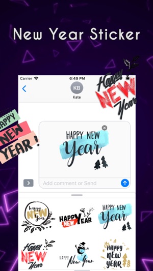 Happyy New Year Sticker