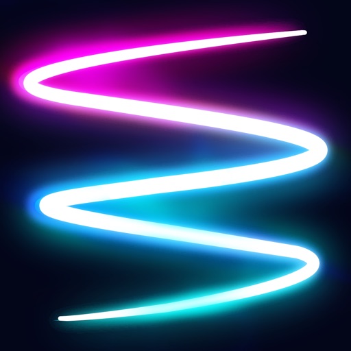 PicsApp Spiral Neon ExpressPic iOS App