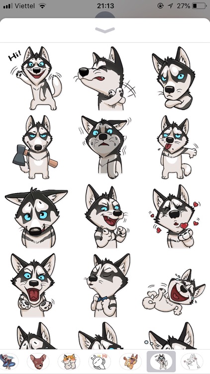 Husky Dog Funny Stickers