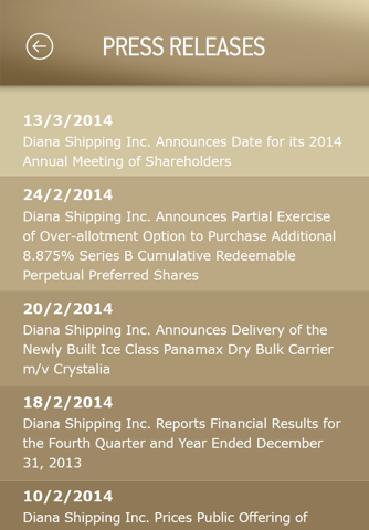 Diana Shipping Inc. app screenshot 3