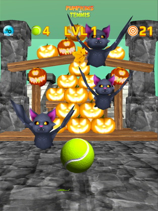 Ball Tossing Pumpkin vs Tennis, game for IOS