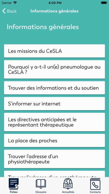 CeSLApp: Infos patients CeSLA