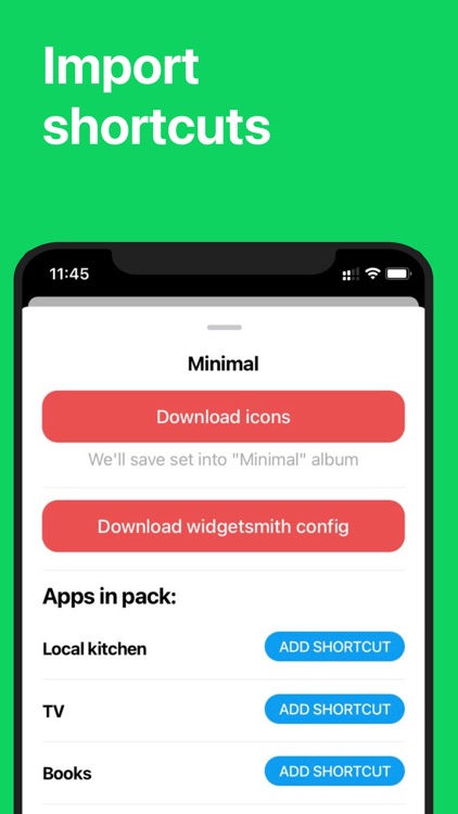 Iconify — shortcuts for phone