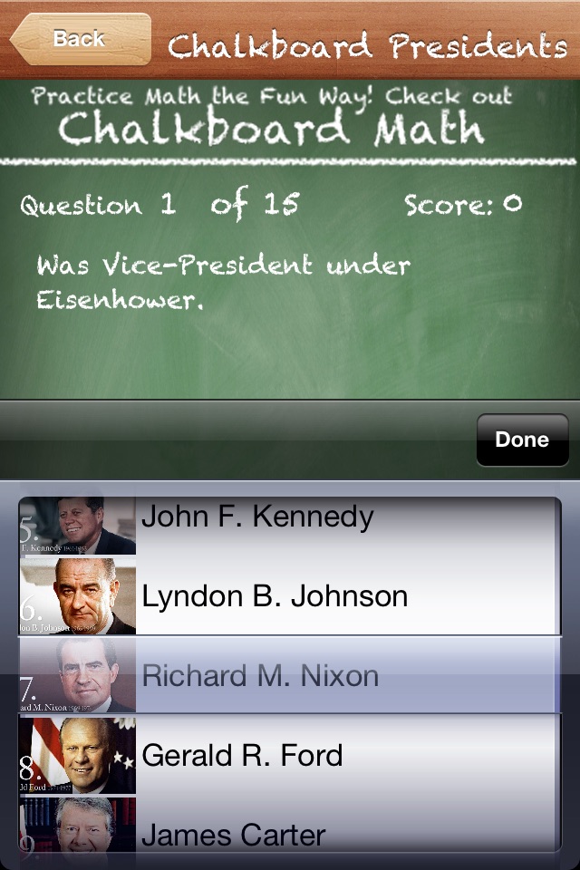 Chalkboard American Presidents screenshot 2