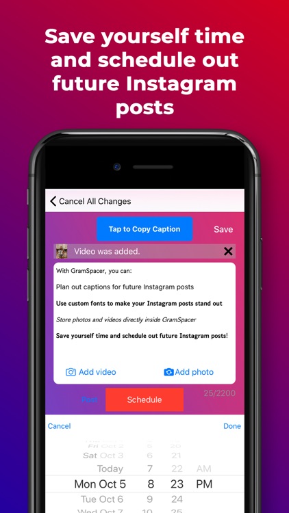 Instagram Scheduler GramSpacer screenshot-4