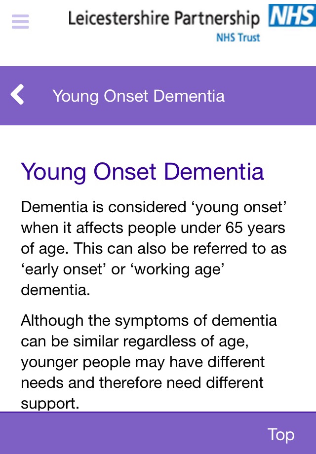 Young Onset Dementia (YOD) screenshot 2