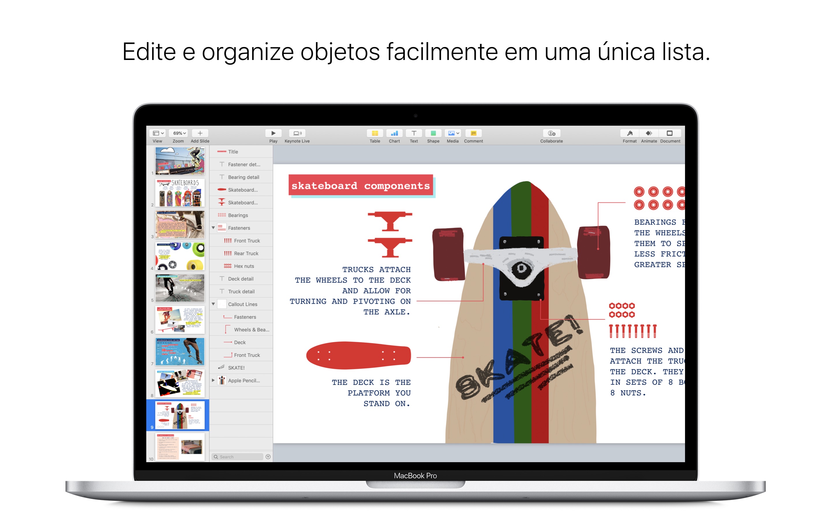 Screenshot do app Keynote