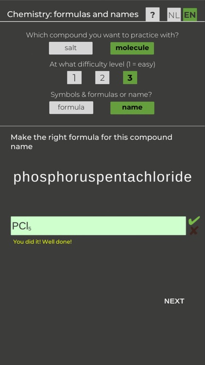 Chemistry formulas & names