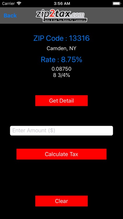 Zip2Tax Sales Tax Calculator screenshot-4