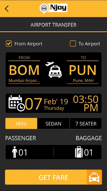 Njoy Cabs - Outstation Taxi