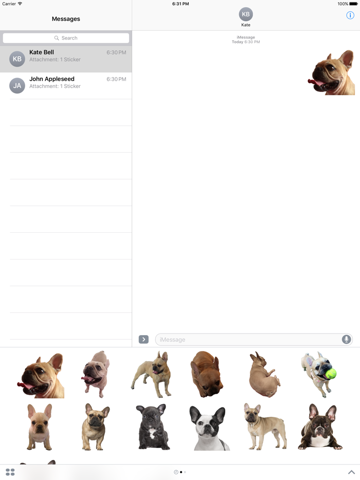 Frenchie Stickers Pack