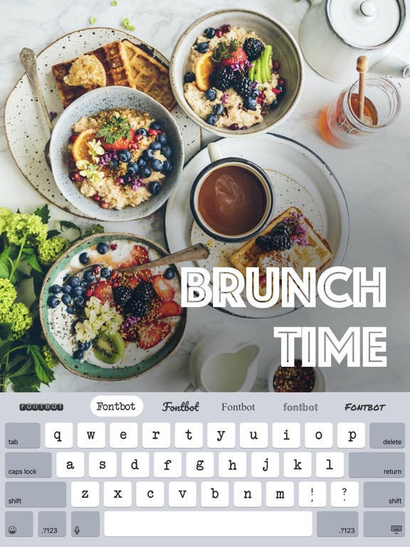 iPad Image of Fontbot: Custom fonts keyboard