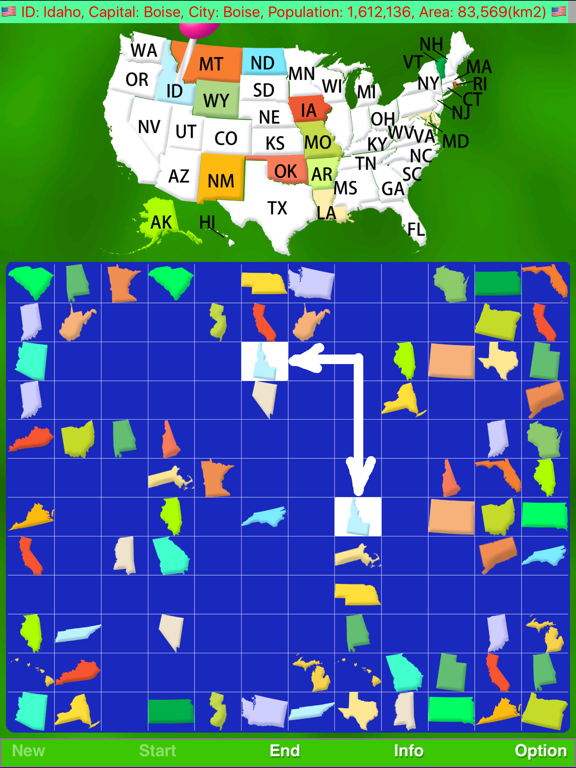Map Solitaire USA by SZY screenshot 3