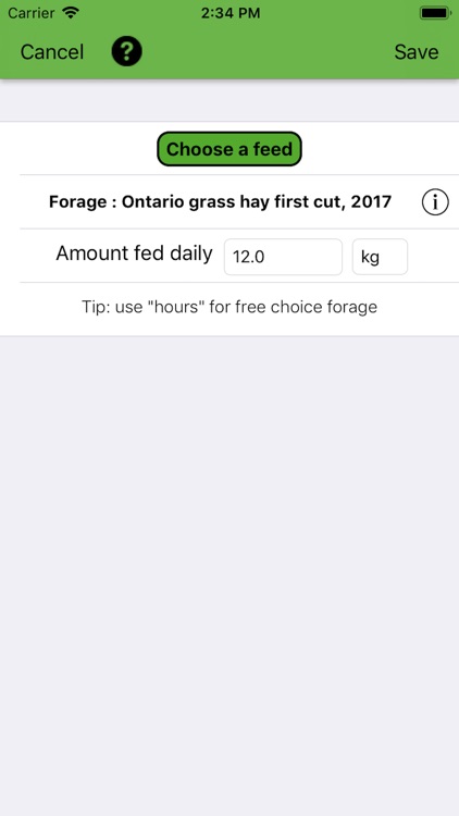 Equine Nutrition Calculator