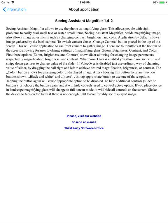 Seeing Assistant Magnifier iPad Seeing Assistant Magnifier iPad
