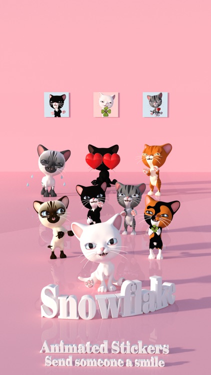 3D Animated Cat Emoji Stickers screenshot-1