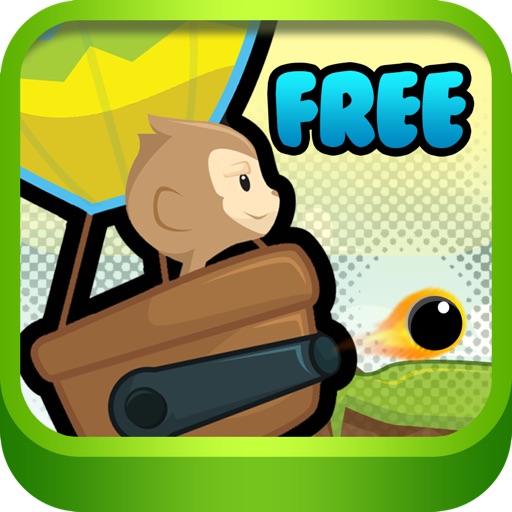 Hot Air Baloon Monkey Star Free - little pet animals Fun Flying & Shooting iOS App