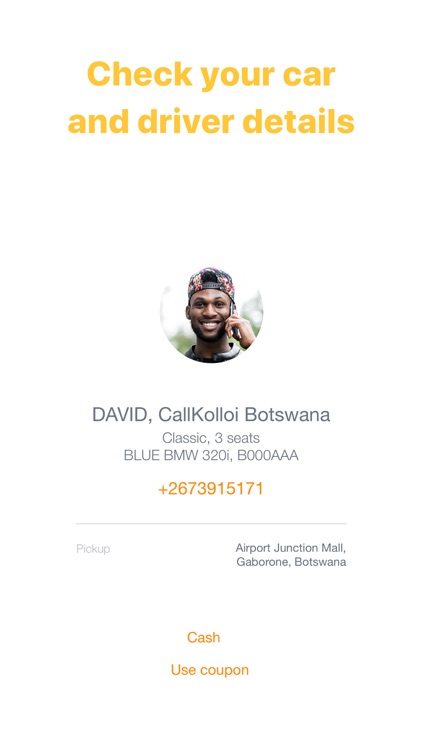 Call Kolloi Botswana taxi app screenshot-3