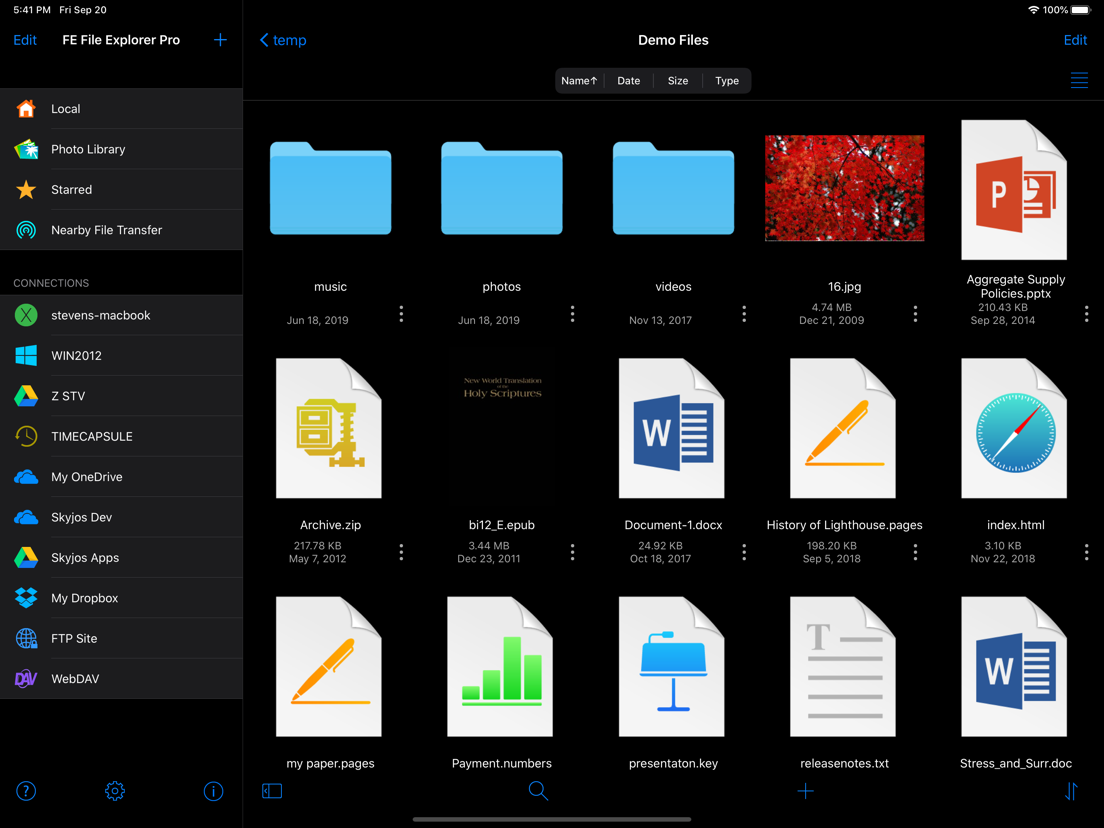 FE File Explorer File Manager App voor iPhone, iPad en iPod touch