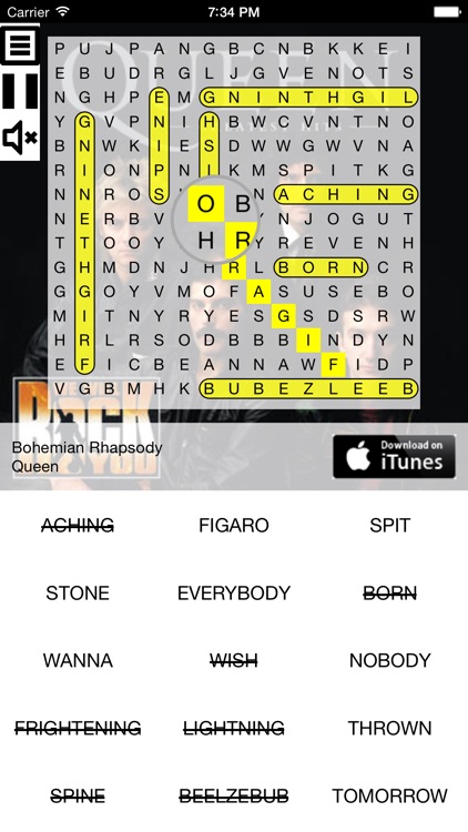 Lyric Jukebox Word Search