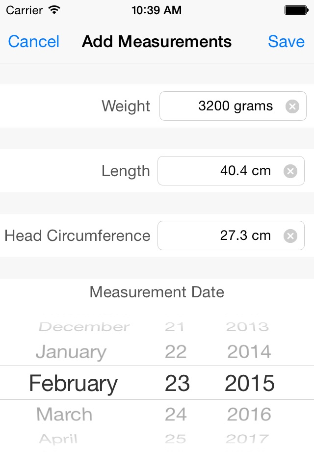 Preterm Growth Tracker screenshot 4