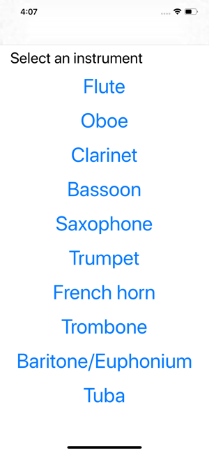 Wind Instrument Fingerings