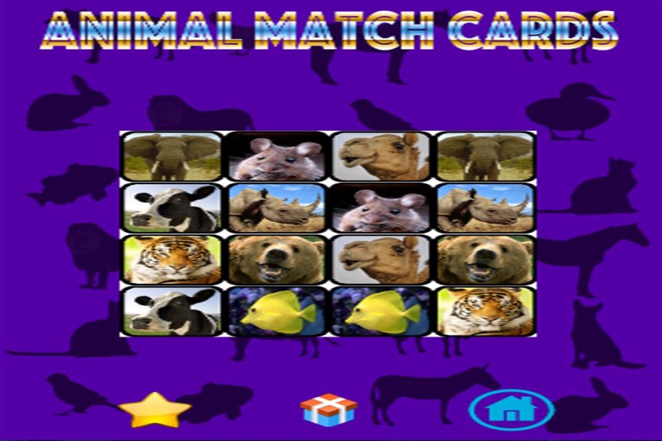 Ninu's Animal Match Card Game screenshot 2