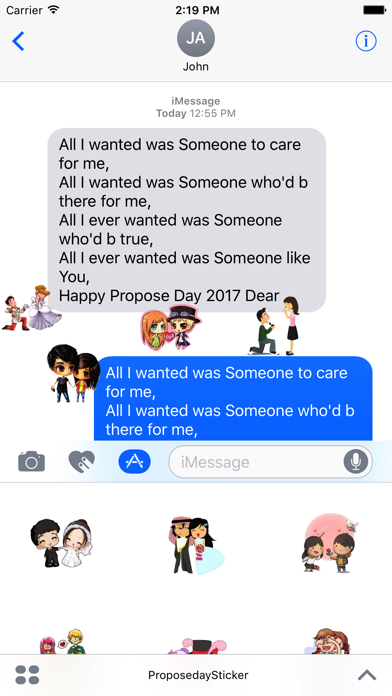 How to cancel & delete Propose day Sticker for iMessage from iphone & ipad 2