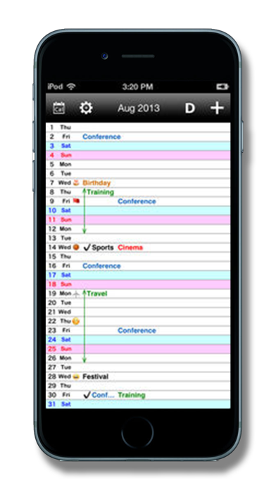 Vertical  Calendar. screenshot