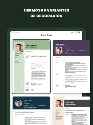 Zrzut ekranu 5 CV Asistente - Resumen Diseño iphone