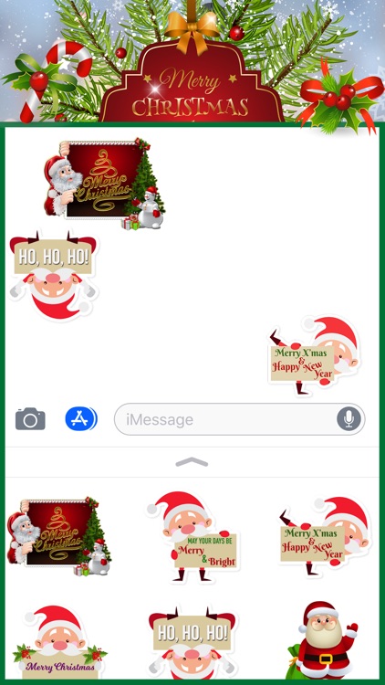 Santa Greetings Stickers