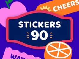 90 stickers with phrases commonly used words in daily life and cute emojis
