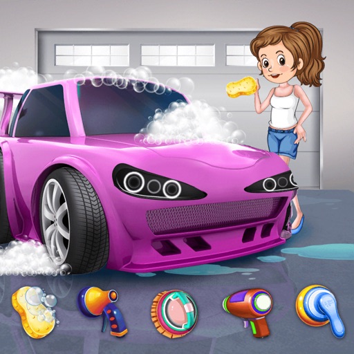 Girls Car Wash Workshop Game Icon