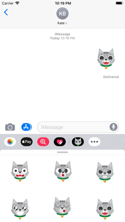 Gray Cat Bun Sticker
