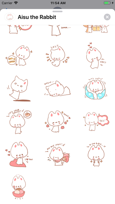 Aisu the Rabbit Stickers screenshot 2