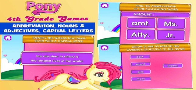Fourth Grade Pony School Games(圖2)-速報App