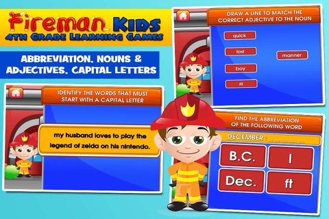 Fireman Kids 4th Grade Games screenshot 3