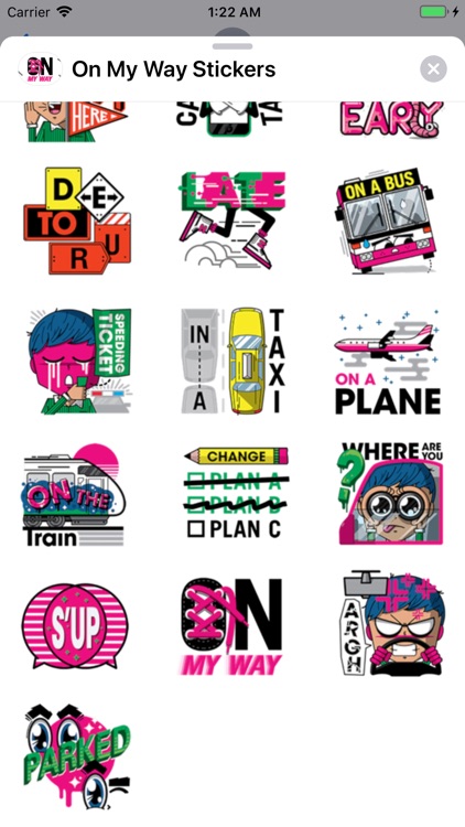 On My Way Stickers