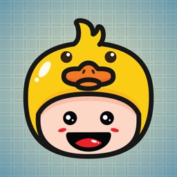Sticker Me Duck Mascot Boy