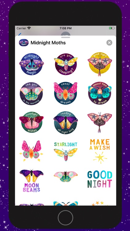 Midnight Moth Bedtime Stickers screenshot-5