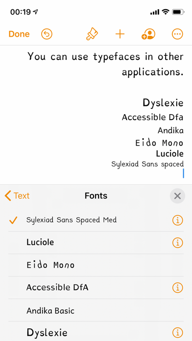 Navidys dyslexia reading font screenshot 2