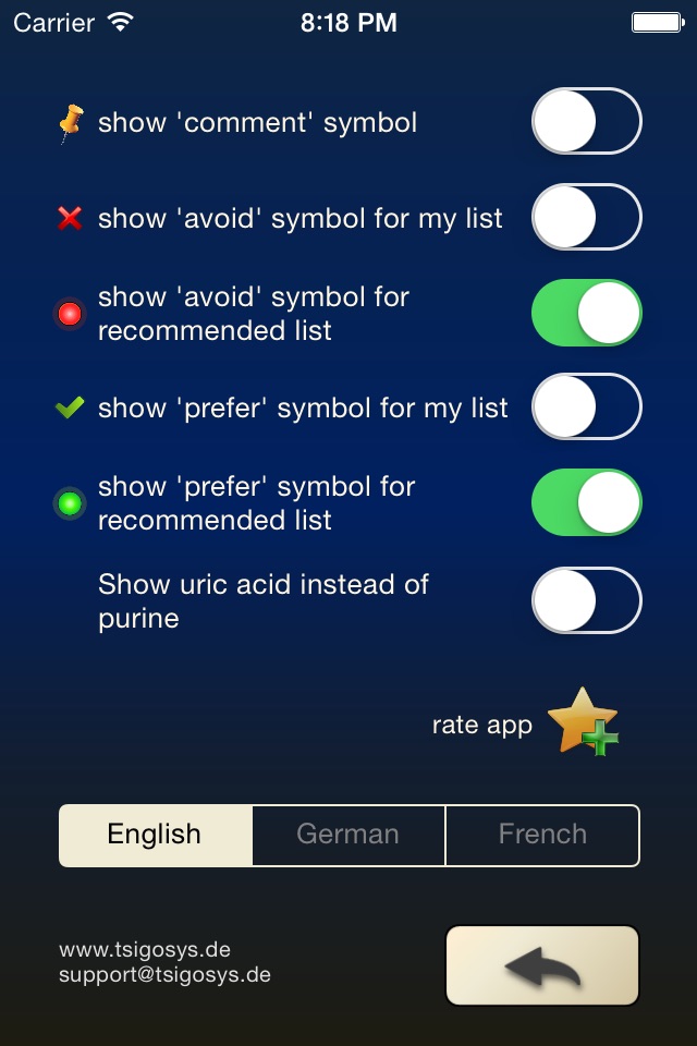 Purine-kcal-Rheumatism screenshot 4