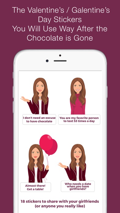 Screenshot #1 pour Galentine's Day stickers (K)