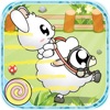 もちひつじ: ピーピーウサギの草競羊 - iPadアプリ