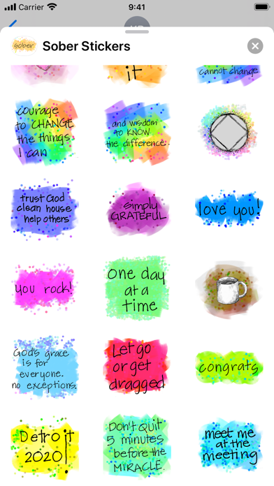 Screenshot #2 pour Sober Stickers
